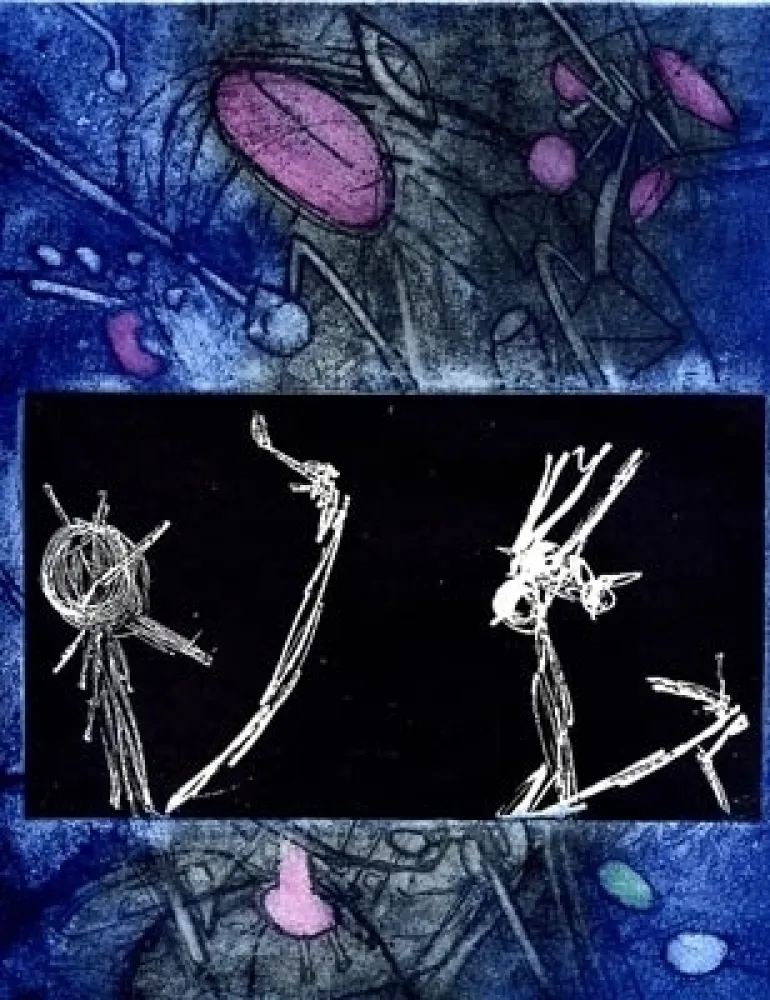 Ets En Aquatint Matta - Les voix  (suite)