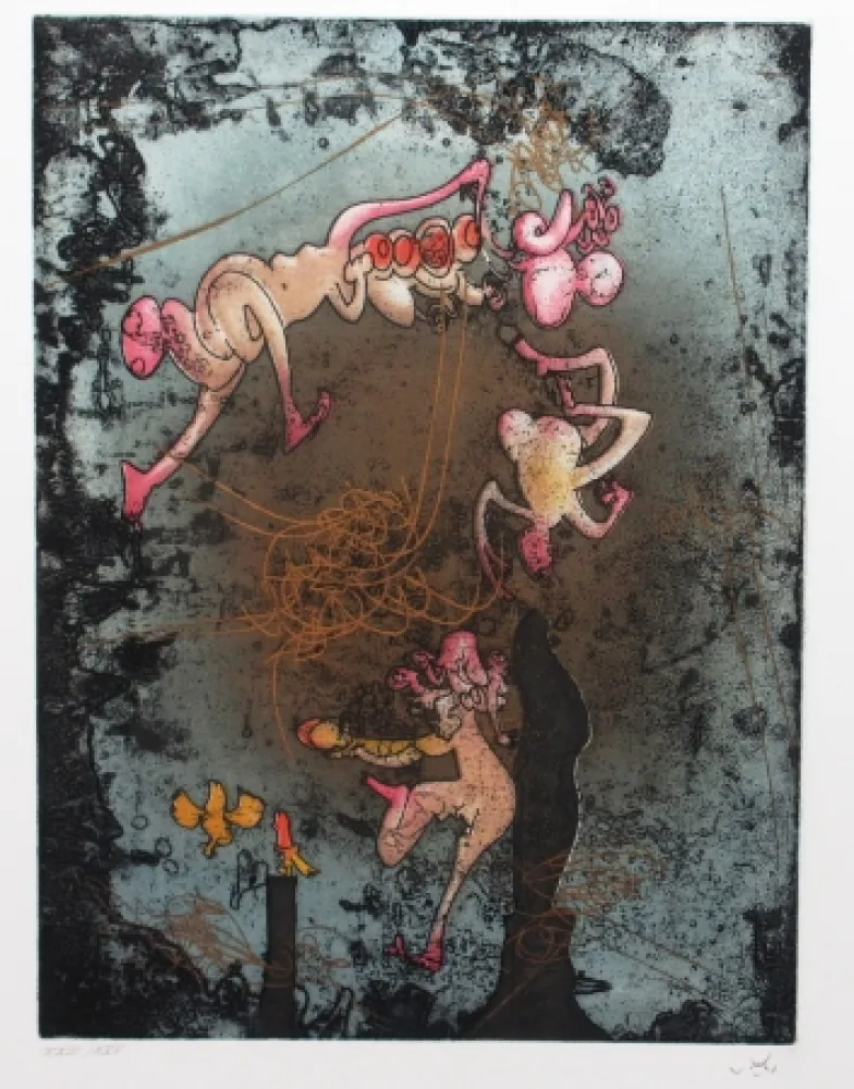 Ets En Aquatint Matta - Mallarmé L'or