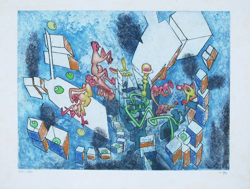 Ets En Aquatint Matta - Omnimal