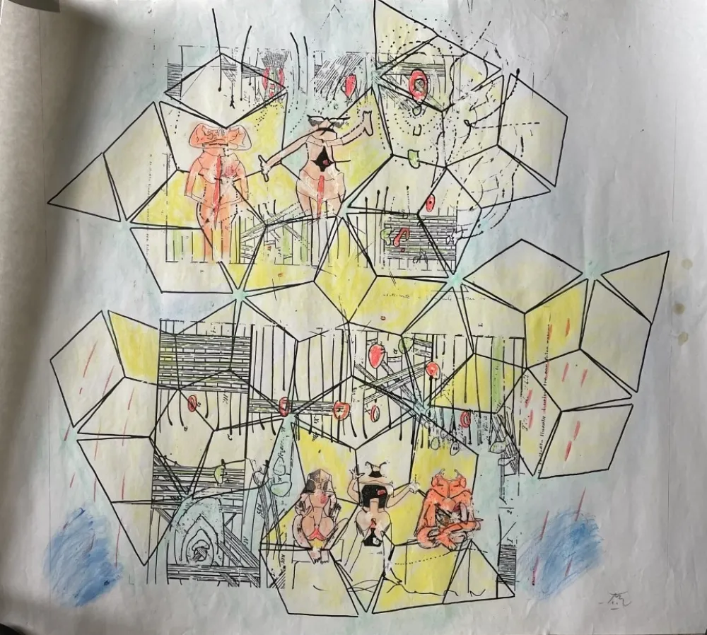 Geen Techniek Matta - Original mixed media work