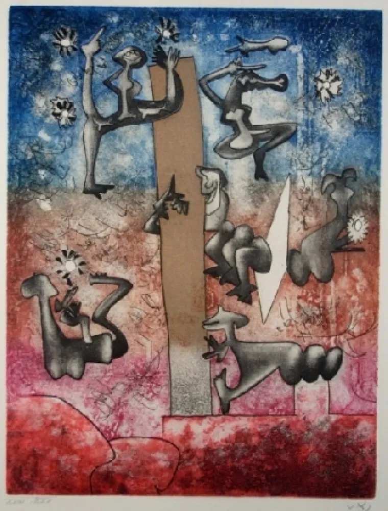 Ets En Aquatint Matta - Sans titre, 1975