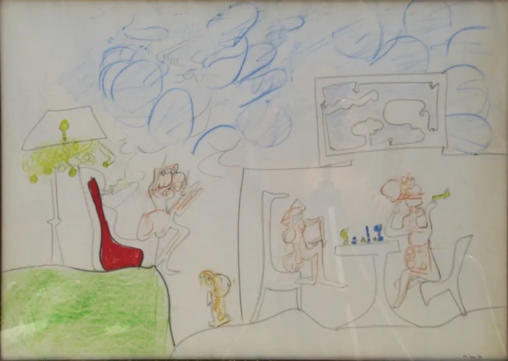 Geen Techniek Matta - Sans Titre 3 Original Pastel/Drawing on Paper