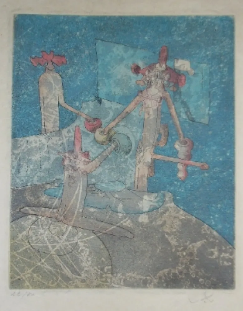 Ets En Aquatint Matta - Sur Matta 