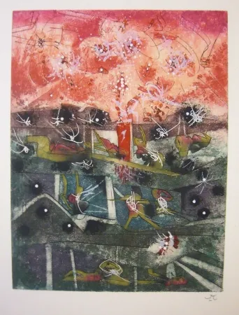 Ets En Aquatint Matta - Tranchêtre