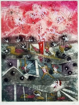 Ets En Aquatint Matta - Tranchêtre