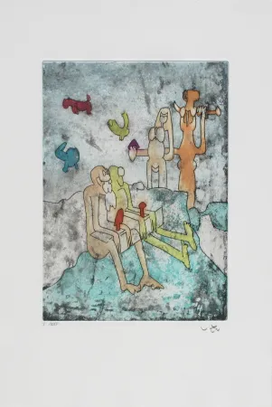 Ets En Aquatint Matta - Vivante mortalité 1