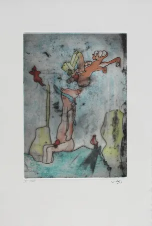 Ets En Aquatint Matta - Vivante mortalité 5