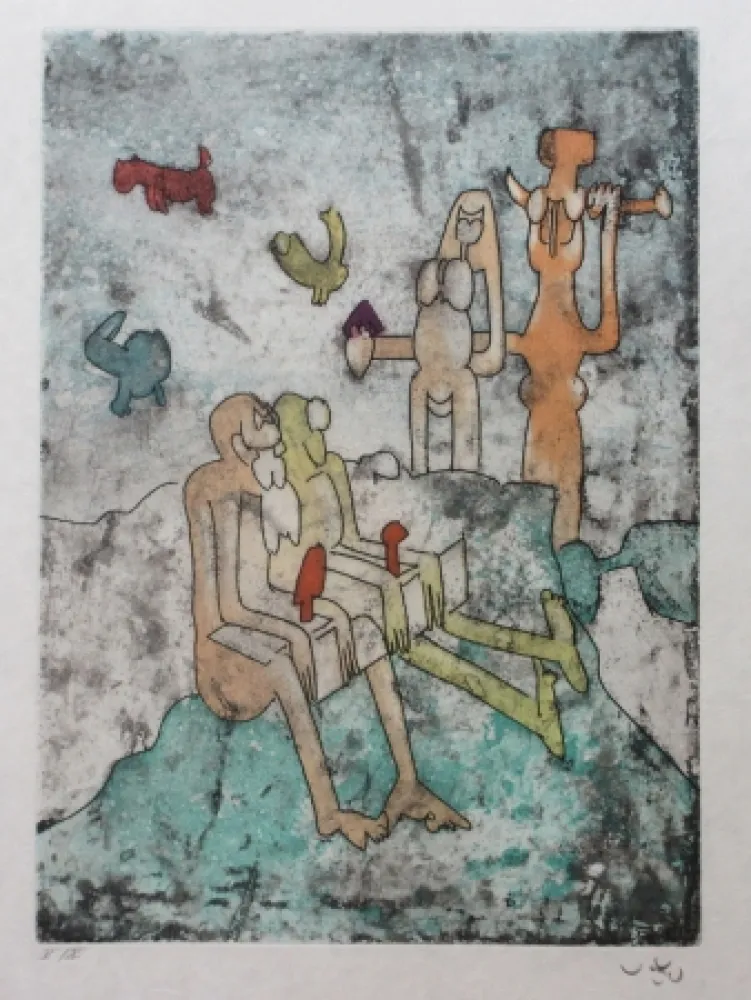 Ets En Aquatint Matta - Vivante mortalité (Planche 1)