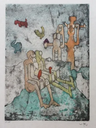 Ets En Aquatint Matta - Vivante mortalité (Planche 1)