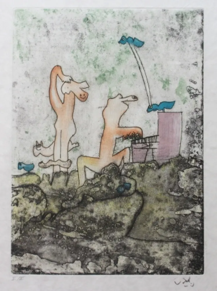 Ets En Aquatint Matta - Vivante mortalité (Planche 3)