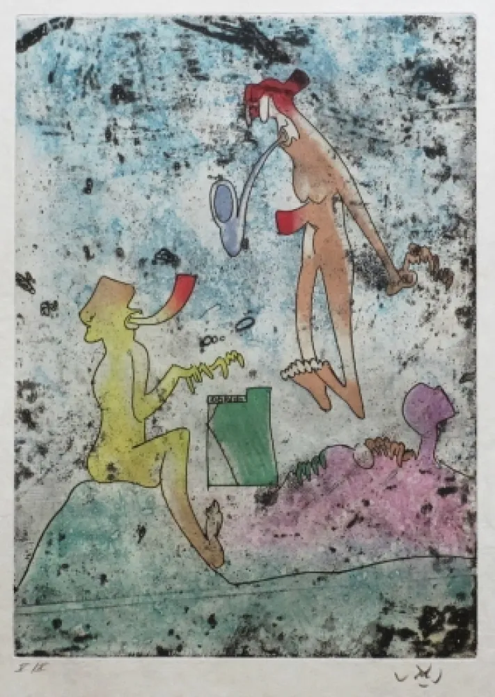 Ets En Aquatint Matta - Vivante Mortalité (Planche 4 )