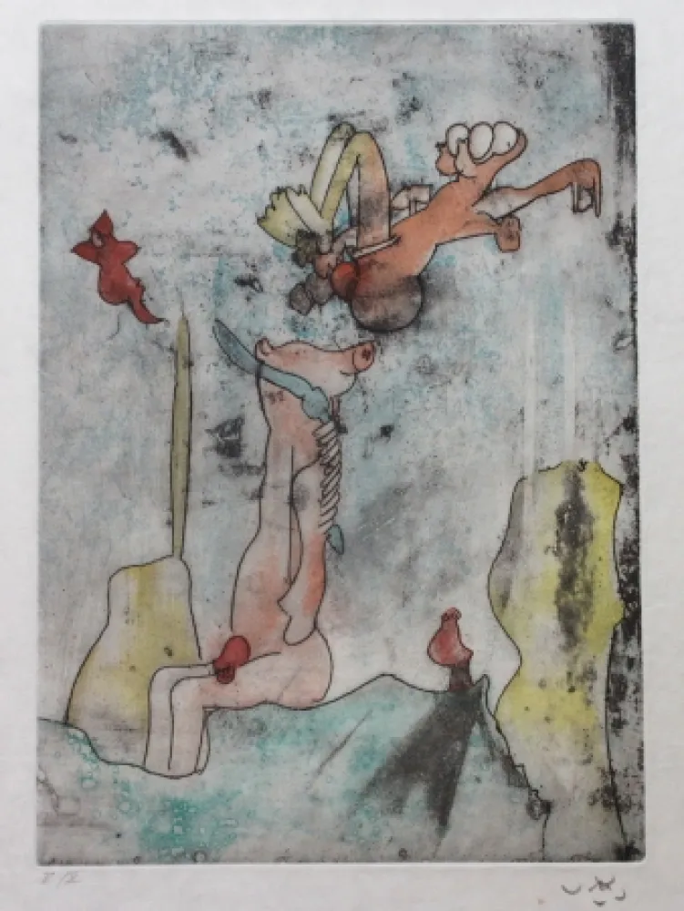 Ets En Aquatint Matta - Vivante mortalité (Planche 5)