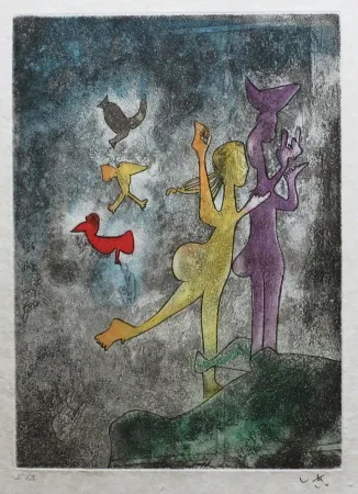 Ets En Aquatint Matta - Vivante Mortalité (Planche 6 )