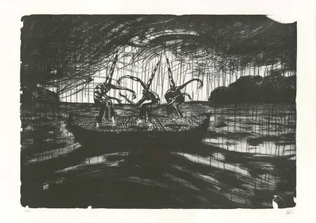 Lithografie Mattotti - Tiepolo - La Barque