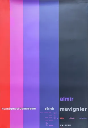 Zeefdruk Mavignier - Kunstgewerbemuseum Zürich.