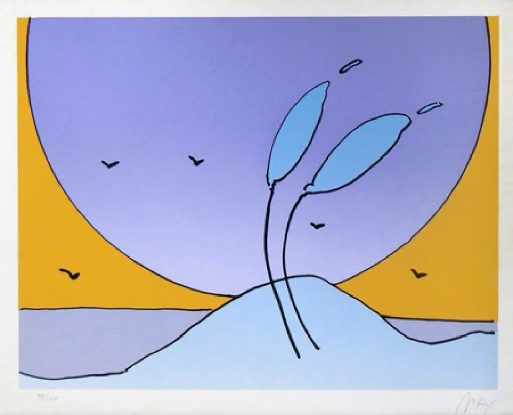 Zeefdruk Max - SPACE FLOWERS II