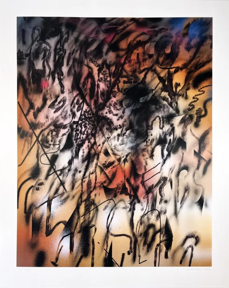 Zeefdruk Mehretu - Corner of Lake and Minnehaha