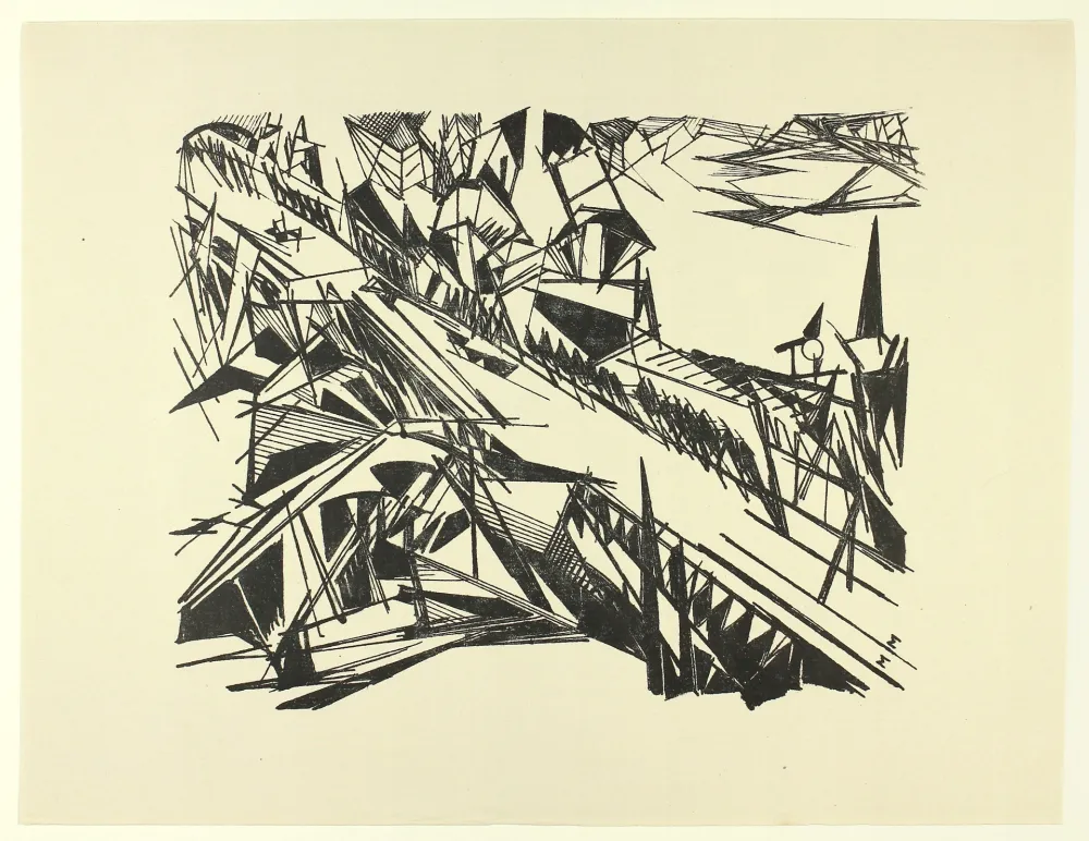 Lithografie Melzer - Spreebrücke Berlin