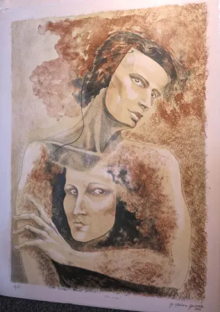 Lithografie Mendez Azcarate - The Muse