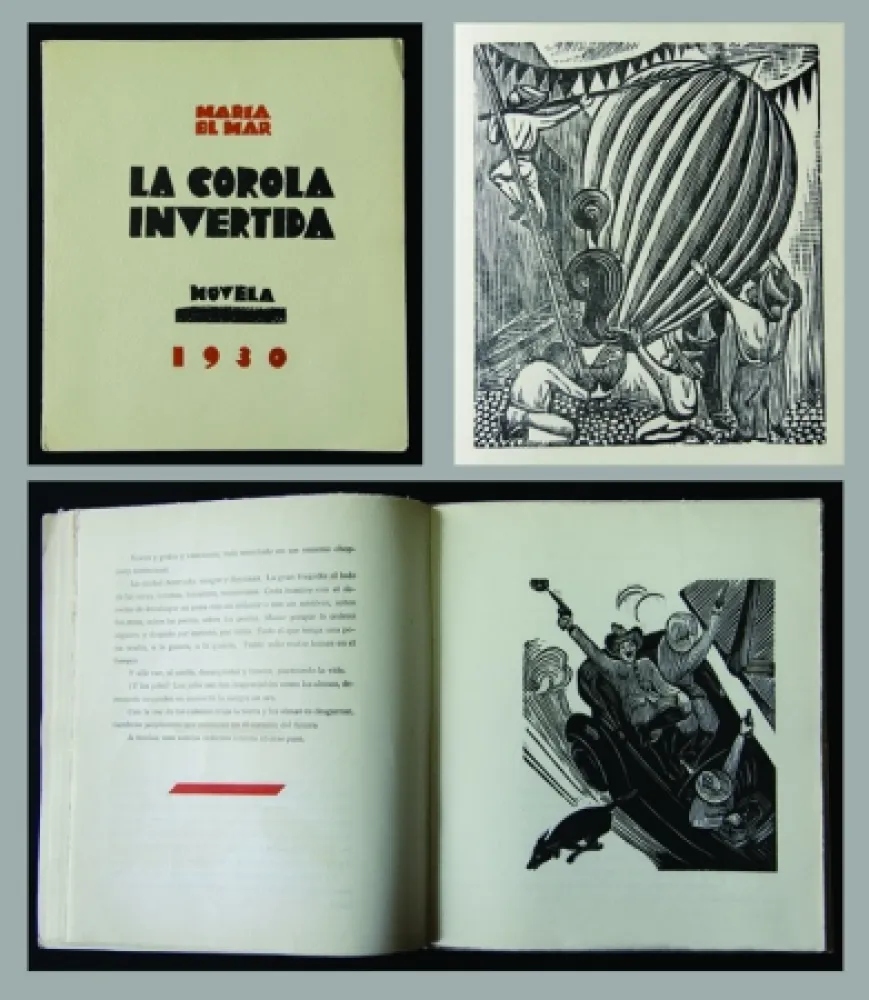 Houtsnede Mendez - La Corola Invertida - novella by Maria Del Mar