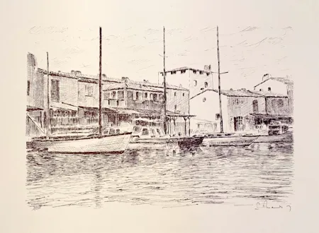 Lithografie Mendjisky - Port Grimaud