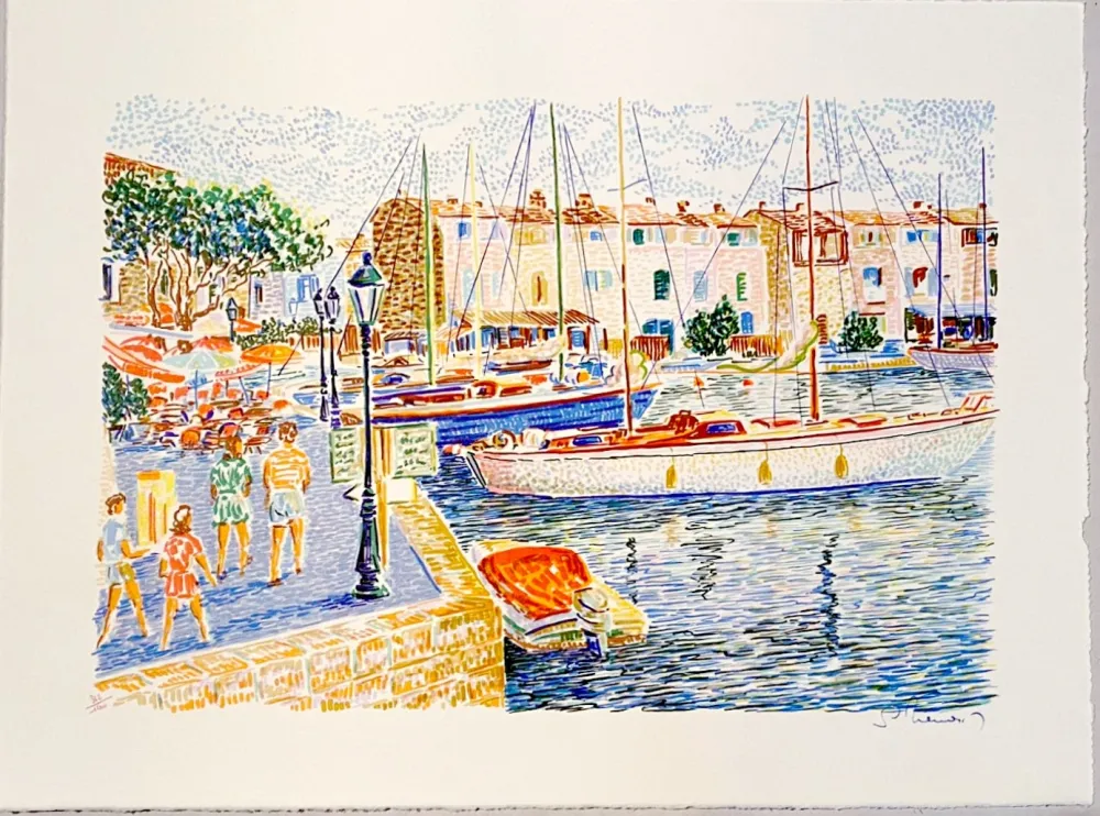 Lithografie Mendjisky - Port Grimaud