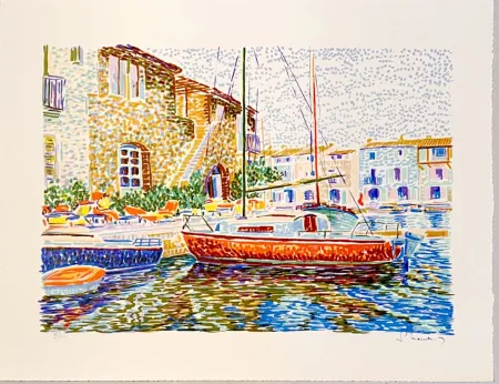 Lithografie Mendjisky - Port Grimaud