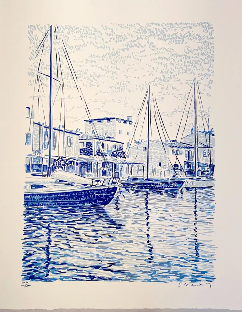 Lithografie Mendjisky - Port Grimaud