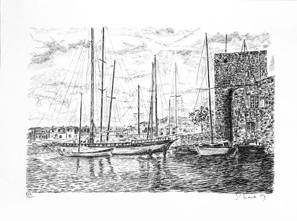 Lithografie Mendjisky - Port Grimaud