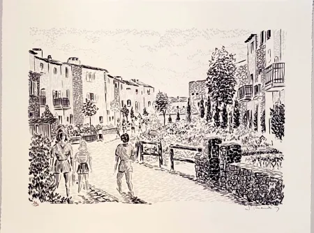 Lithografie Mendjisky - Port Grimaud