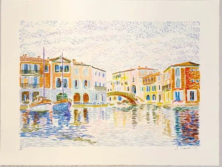 Lithografie Mendjisky - Port Grimaud