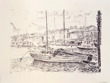 Lithografie Mendjisky - Port Grimaud