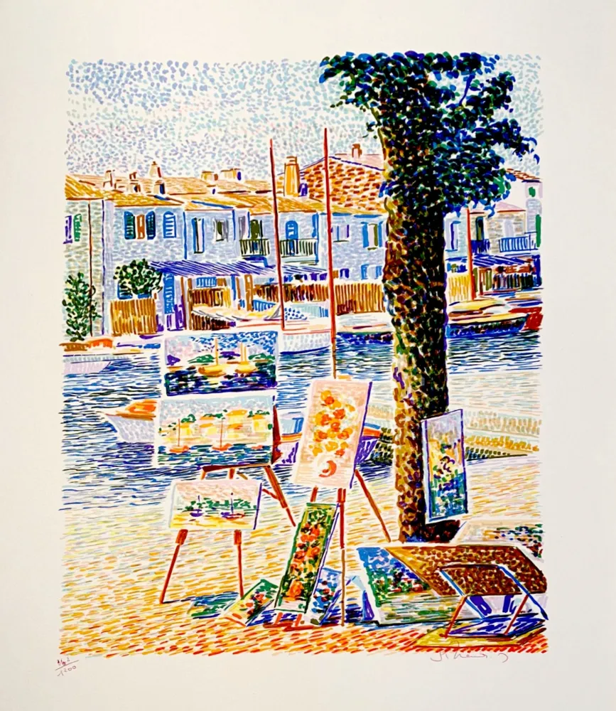Lithografie Mendjisky - Port Grimaud