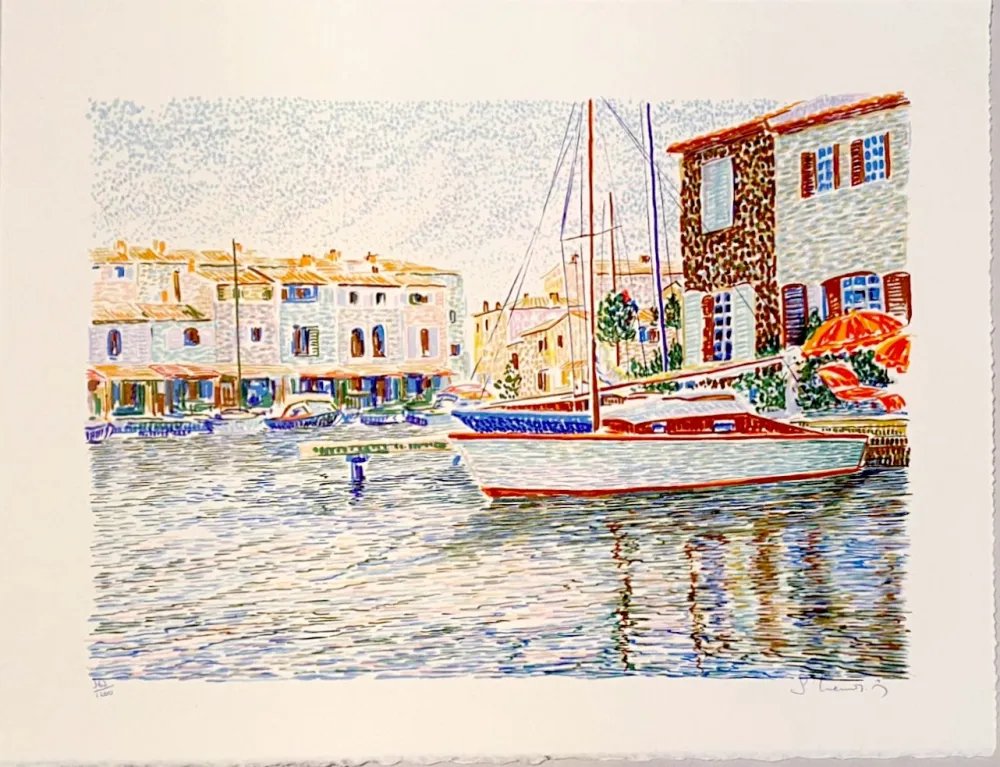 Lithografie Mendjisky - Port Grimaud