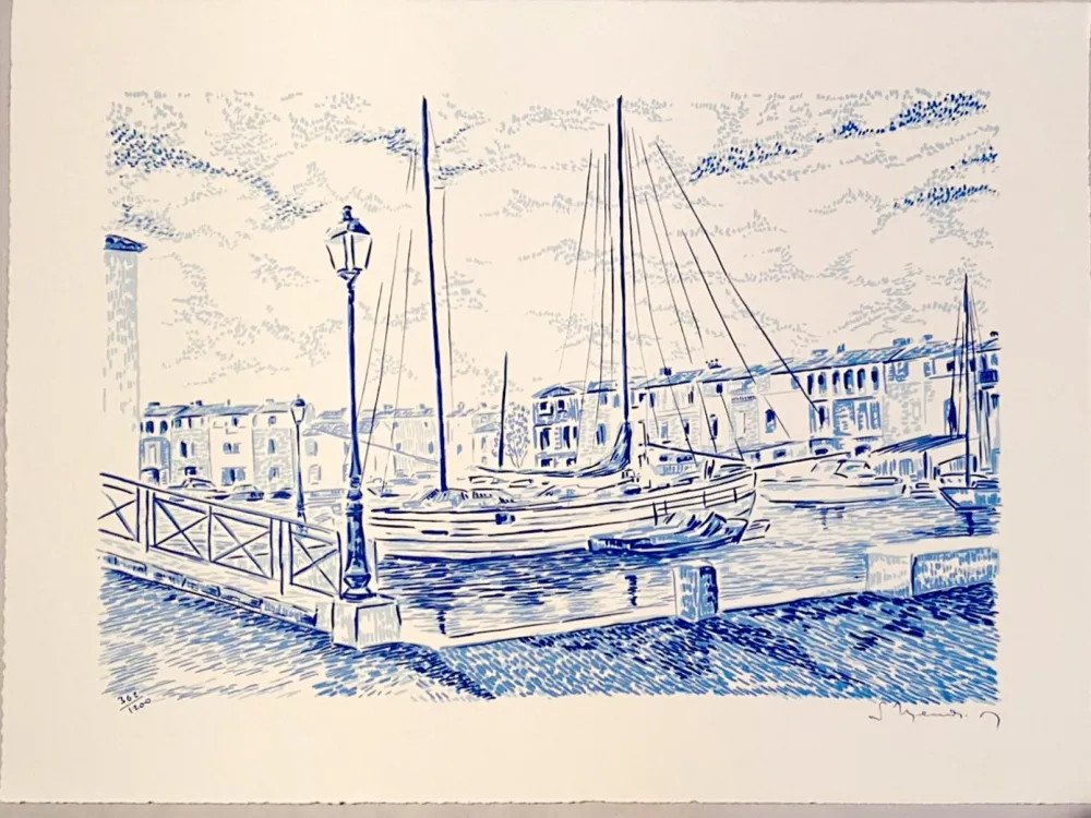 Lithografie Mendjisky - Port Grimaud