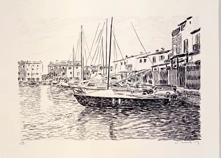 Lithografie Mendjisky - Port Grimaud