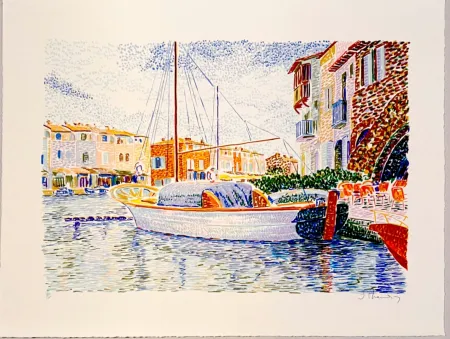 Lithografie Mendjisky - Port Grimaud