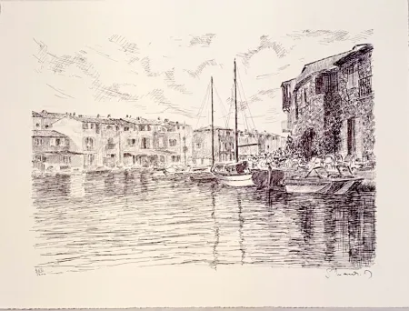 Lithografie Mendjisky - Port Grimaud