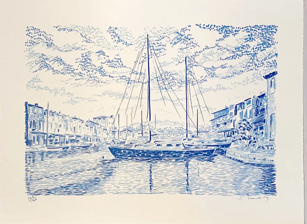 Lithografie Mendjisky - Port Grimaud