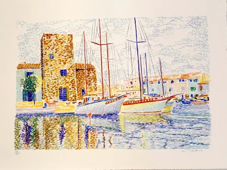 Lithografie Mendjisky - Port Grimaud