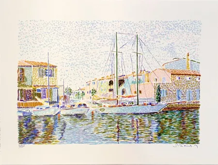 Lithografie Mendjisky - Port Grimaud