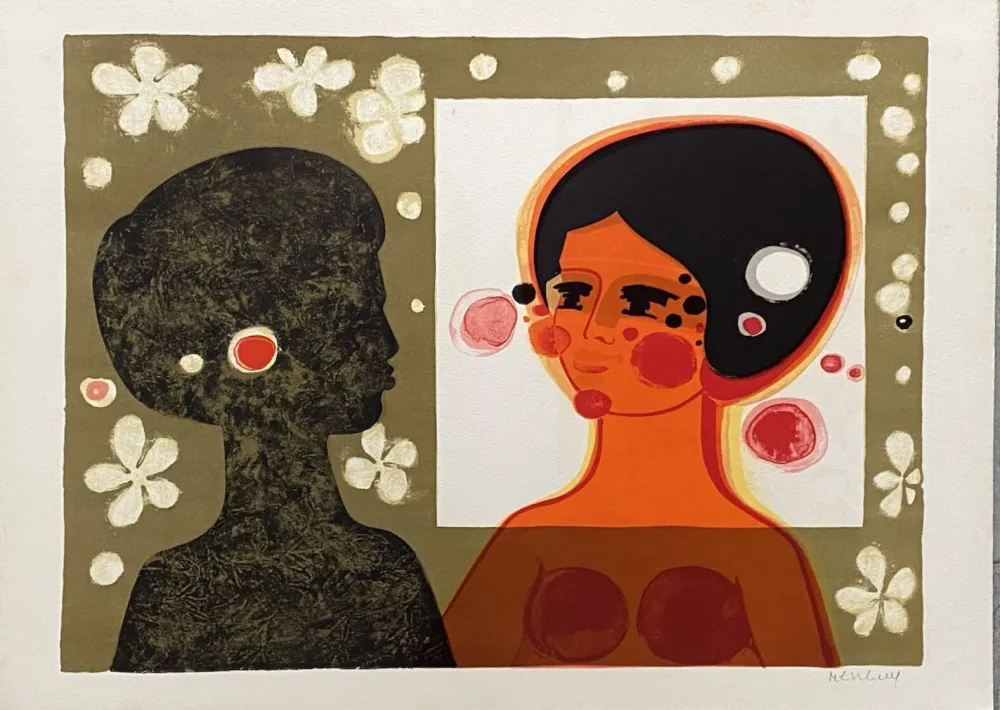 Lithografie Menguy - La confrontation I