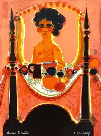 Lithografie Menguy - Le Petit-Déjeuner