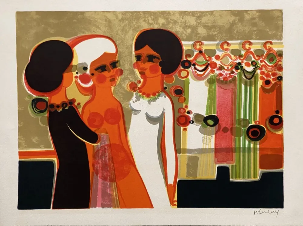 Lithografie Menguy - L'habillage