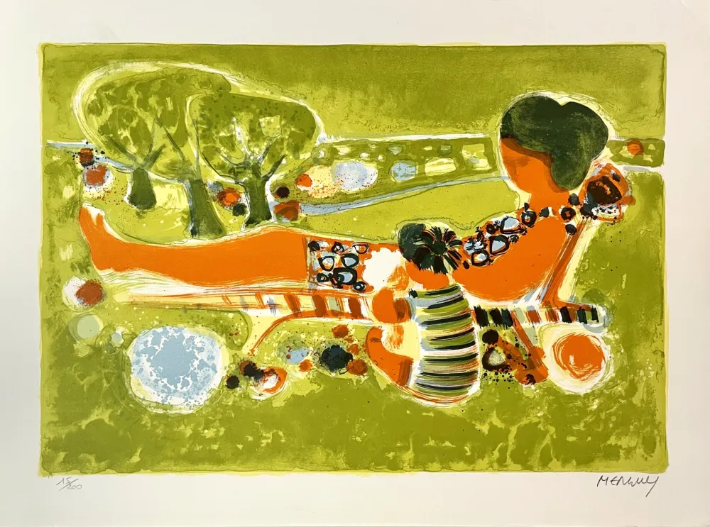 Lithografie Menguy - Relax
