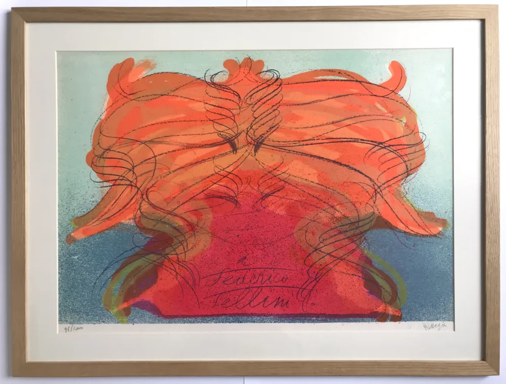 Lithografie Messagier - Hommage à Federico Fellini