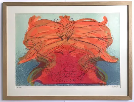 Lithografie Messagier - Hommage à Federico Fellini