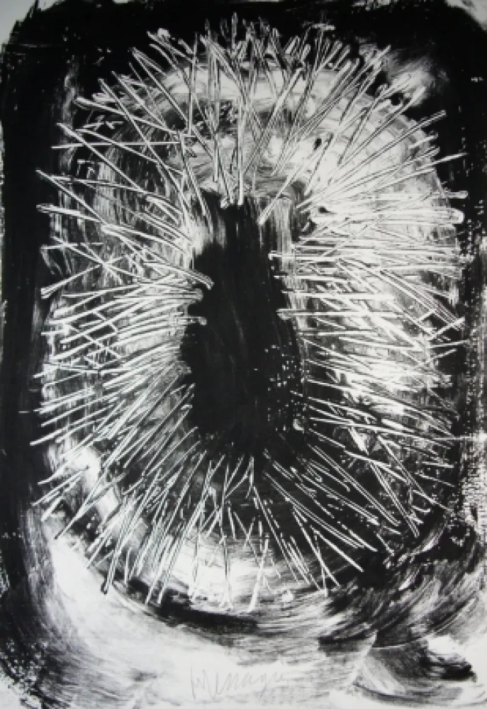 Lithografie Messagier - Pour le peuple africain