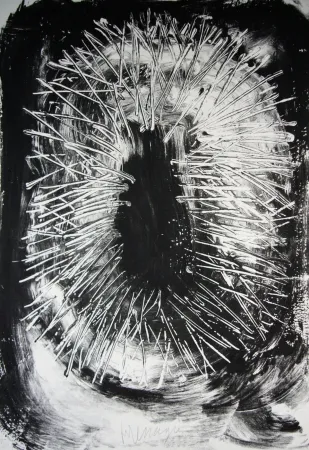 Lithografie Messagier - Pour le peuple africain