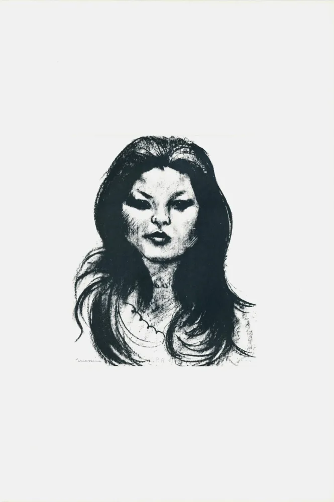 Lithografie Messina - Donna